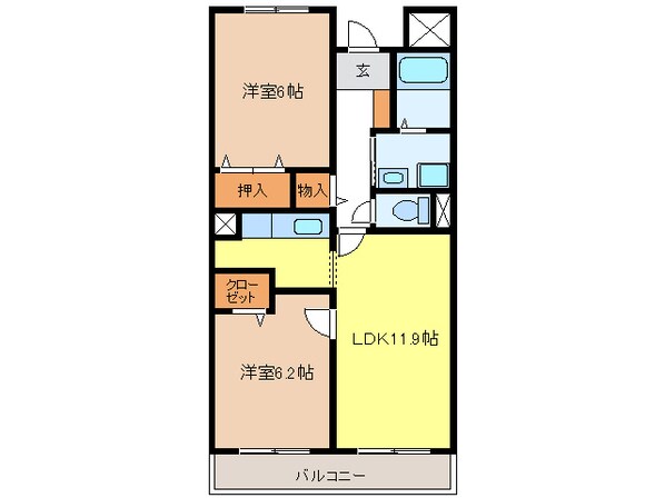 ドミール茜の物件間取画像